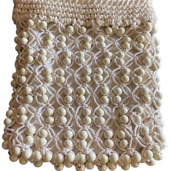 Vintage ADG beaded macrame bag made in Japan - Picture 2 of 7